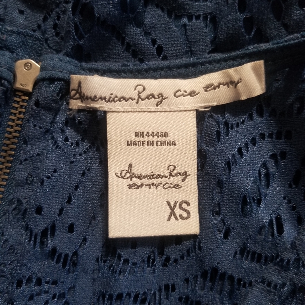 American Rag blue lace dress XS - Picture 7 of 8